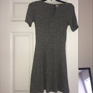 Gray Keyhole Neck H&M Dress